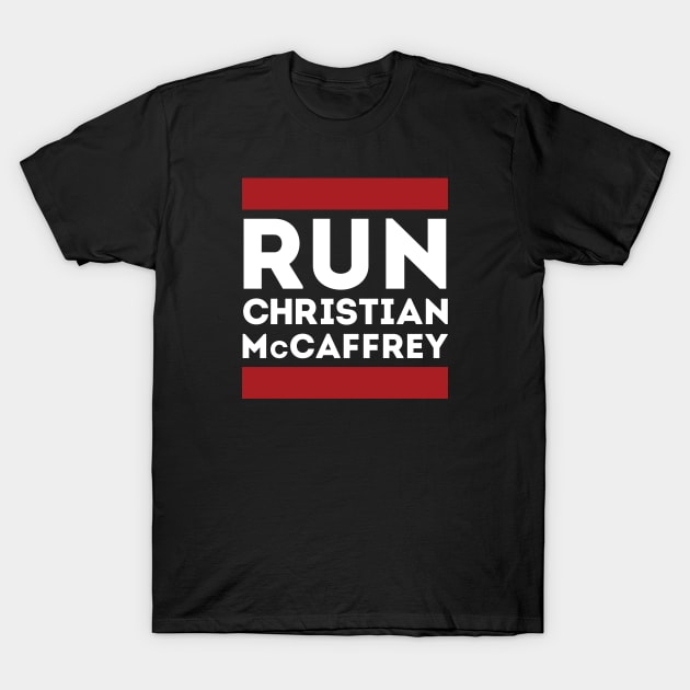 Run Christian McCaffrey T-Shirt by Funnyteesforme